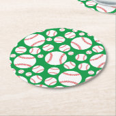 Little Slugger Baseball Verjaardagsfeestje Ronde Kartonnen Onderzetter (Gebogen)