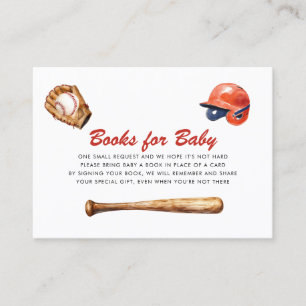 Little Slugger-boeken voor babyshowerkaart Informatiekaartje