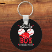 Little Slugger Boy Coming Soon Baby Announcement B Sleutelhanger (Voorkant)