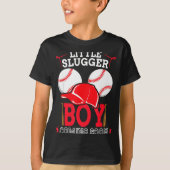 Little Slugger Boy Coming Soon Baby Announcement B T-shirt (Voorkant)