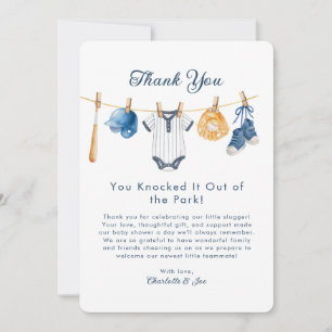 Little Slugger Clothesline Baby Shower Bedankt