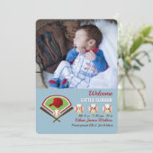 Little Slugger Fotogeboorteaankondiging Aankondiging (Staand voorkant)