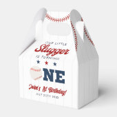 Little Slugger Honkbal 1e Verjaardag Bedankdoosjes (Achterkant)