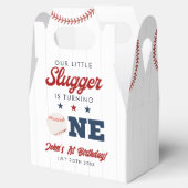 Little Slugger Honkbal 1e Verjaardag Bedankdoosjes (Geopend)