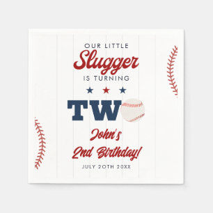 Little Slugger-honkbal 2e verjaardag Servet