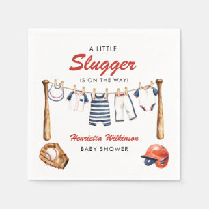 Little Slugger Honkbal Baby Shower Servetten