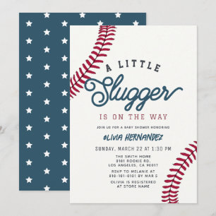 Little Slugger Honkbal Jongen Baby Borrel Kaart