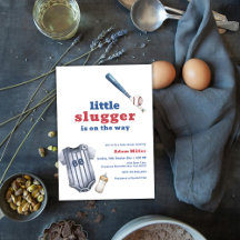 Little Slugger honkbal shirt fles baby shower
