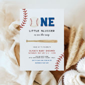 Little Slugger On The Way Honkbal Baby shower Kaart
