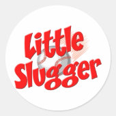 Little Slugger Ronde Sticker (Voorkant)