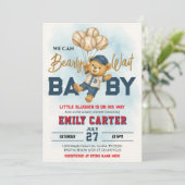 Little Slugger wacht bijna op honkbal Baby shower Kaart (Staand voorkant)