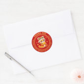 Little Snake Red Egg & Ginger Party Thank You Ronde Sticker (Envelop)