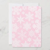 Little Snow Bunny Winter Verjaardagsfeestje Uitnod Kaart (Achterkant)