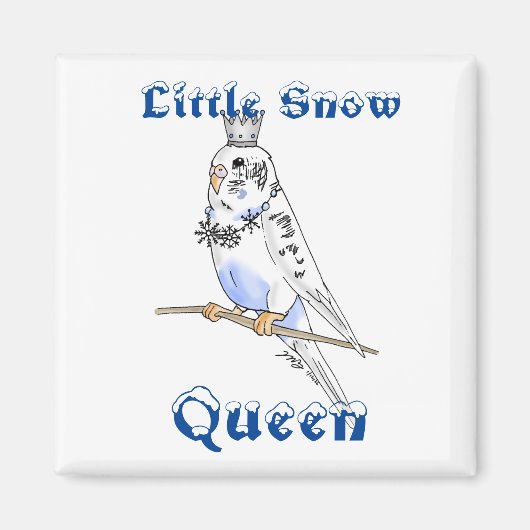 Little Snow Queen Budgie Magnet (Voorkant)