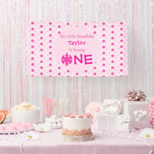 Little Snowflake 1e verjaardag Spandoek (Feest)