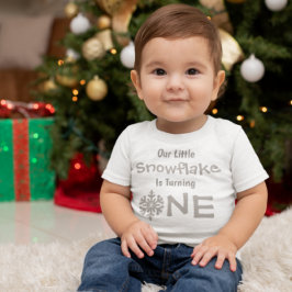 Little Snowflake 1st Birthday Baby T-Shirt