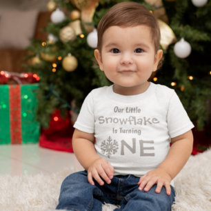 Little Snowflake 1st Birthday Baby T-Shirt