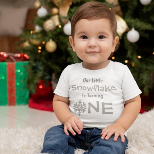 Little Snowflake 1st Birthday Baby T-Shirt