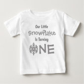 Little Snowflake 1st Birthday Baby T-Shirt (Voorkant)