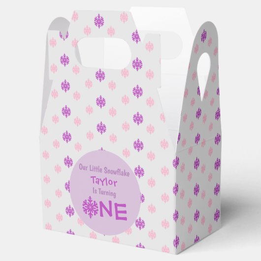 Little Snowflake 1st Birthday Bedankdoosjes (Geopend)