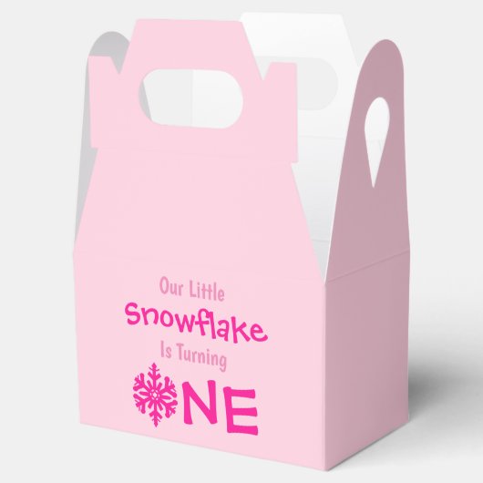 Little Snowflake 1st Birthday Bedankdoosjes (Geopend)