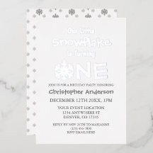 Little Snowflake 1st Birthday