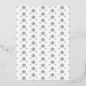 Little Snowflake 1st Birthday Folie Uitnodiging (Achterkant)