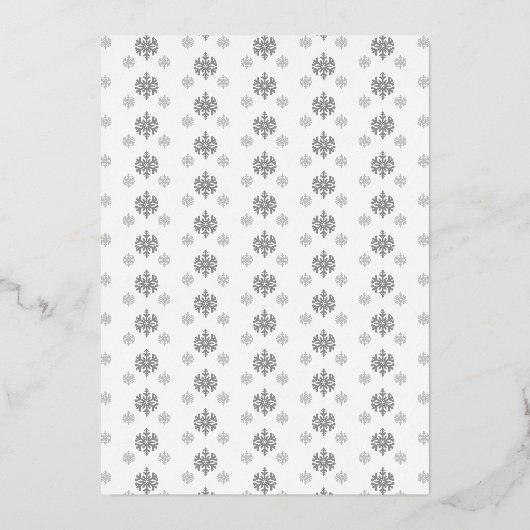 Little Snowflake 1st Birthday Folie Uitnodiging (Achterkant)