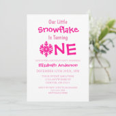 Little Snowflake 1st Birthday Kaart (Staand voorkant)