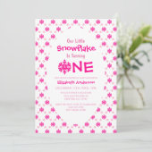 Little Snowflake 1st Birthday Kaart (Staand voorkant)