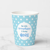 Little Snowflake 1st Birthday Papieren Bekers (Voorkant)
