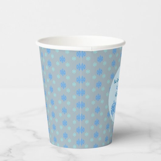 Little Snowflake 1st Birthday Papieren Bekers (Rechts)
