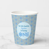 Little Snowflake 1st Birthday Papieren Bekers (Voorkant)