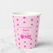 Little Snowflake 1st Birthday Papieren Bekers (Voorkant)