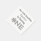 Little Snowflake 1st Birthday Servet (Hoek)