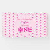 Little Snowflake 1st Birthday Spandoek (Horizontaal)