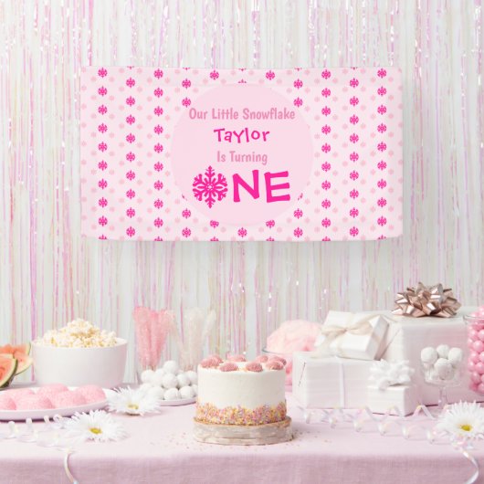 Little Snowflake 1st Birthday Spandoek (Feest)