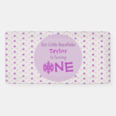 Little Snowflake 1st Birthday Spandoek (Horizontaal)