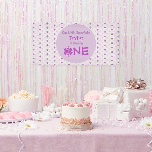 Little Snowflake 1st Birthday Spandoek (Feest)