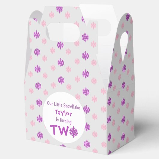 Little Snowflake 2e verjaardag Bedankdoosjes (Geopend)
