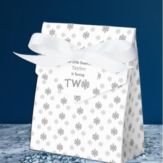Little Snowflake 2e verjaardag Bedankdoosjes