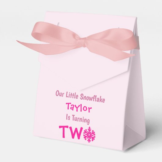 Little Snowflake 2e verjaardag Bedankdoosjes (Voorkant Zijde)