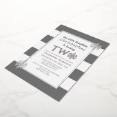 Little Snowflake 2e verjaardag Folie Uitnodiging (Gedraaid)