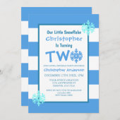 Little Snowflake 2e verjaardag Kaart (Voorkant / Achterkant)