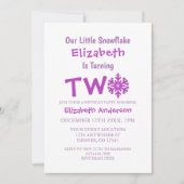 Little Snowflake 2e verjaardag Kaart (Voorkant)