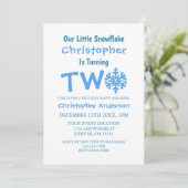 Little Snowflake 2e verjaardag Kaart (Staand voorkant)