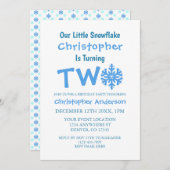 Little Snowflake 2e verjaardag Kaart (Voorkant / Achterkant)