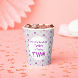 Little Snowflake 2e verjaardag Papieren Bekers