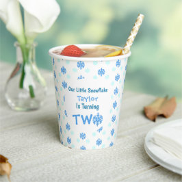 Little Snowflake 2e verjaardag Papieren Bekers