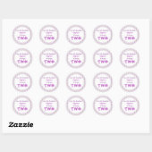 Little Snowflake 2e verjaardag Ronde Sticker (Vel)